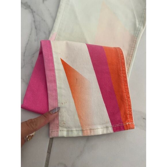 Rag & Bone Legging/Jean Goetez Intermix Size 30 WHITE PINK Stretch COTTON - Picture 8 of 10